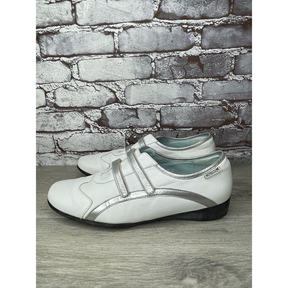 Mephisto Cool Air White Leather Strap Driving Loafers Shoes Women Sz 10M US/41EU - Picture 10 of 16